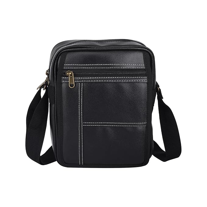 Amazon Brand - Solimo - Vegan Leather Sling Cross Body Bag for Men