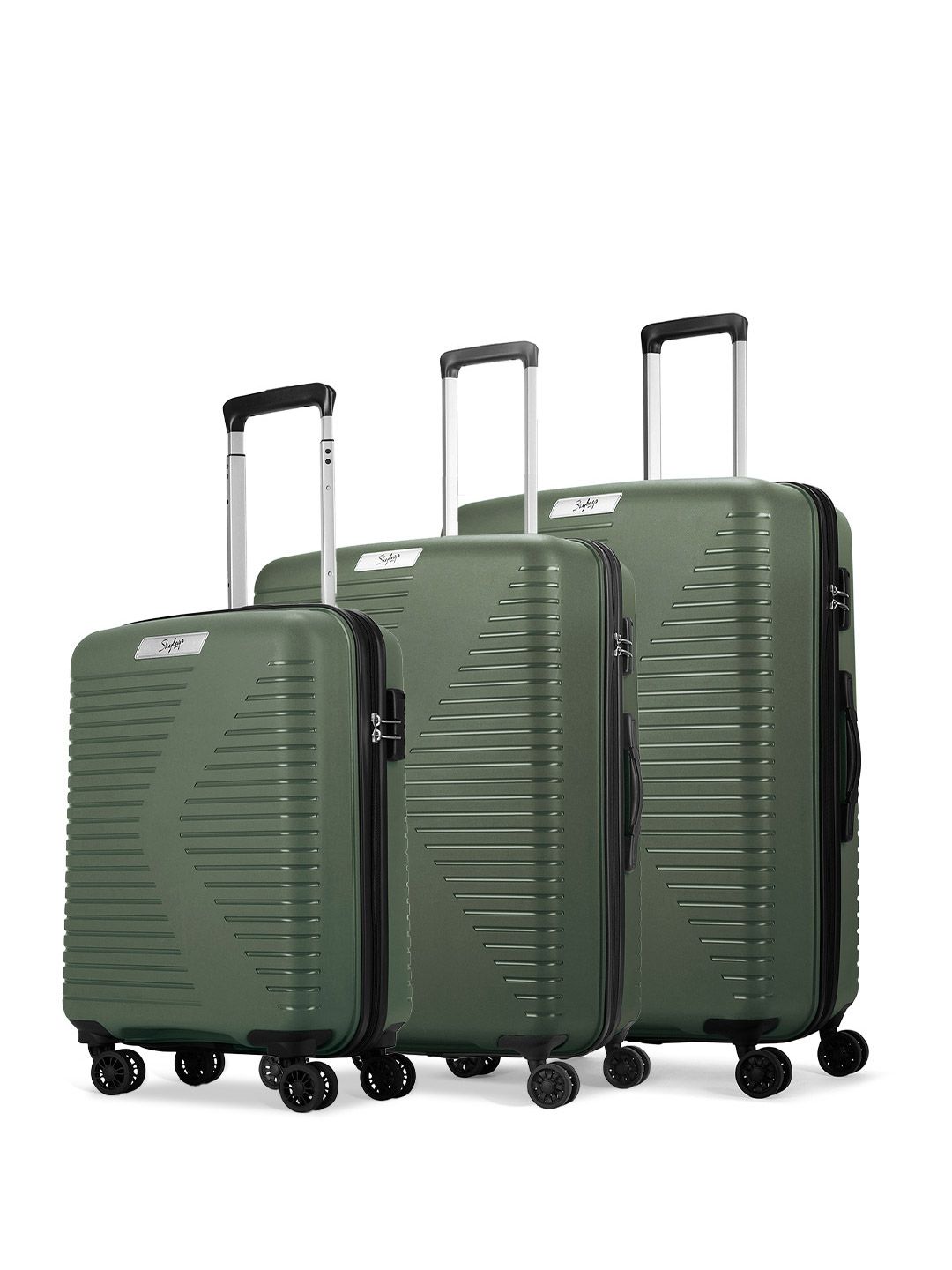 Set Of 3 BEAT-PRO Solid Hard Trolley Suitcases