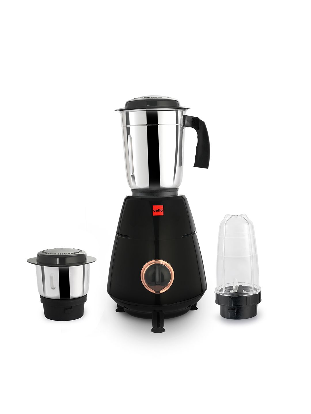 Imperia Stainless Steel Black Mixer Grinder 500Watts- 2 SS Jars+ 1 nutri jar