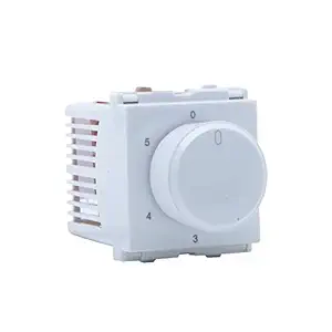 Wipro Northwest Venia Fan Regulator 5+1 Position Step Type 360, White (pack of 6)