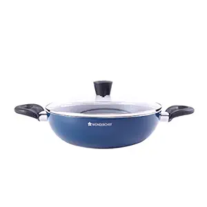 Wonderchef Galaxy Kadhai with Lid 24 cm, 2 litres, Midnight Blue, 2 Years Warranty