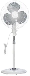 Amazon Basics 16-Inch Pedestal Fan | Silent Operation | 400mm Sweep