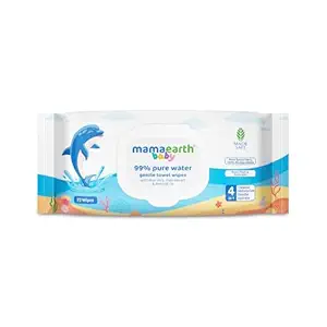 Mamaearth Baby 99% Pure Water Gentle Towel Wipes-72pcs
