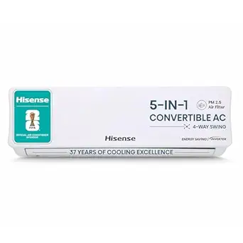 Hisense 1.0 Ton 3 Star Inverter Split AC with 5-in-1 Convertible Modes