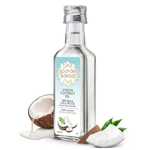 Jeewan Kamal Natural Cold Pressed Coconut Hair Oil 100 ml | Ayurvedic Formulation for Hair & Skin Care | Supports Moisture and Nourishment | Suitable for Hair, Skin and Edible Use | (Pack of 1)