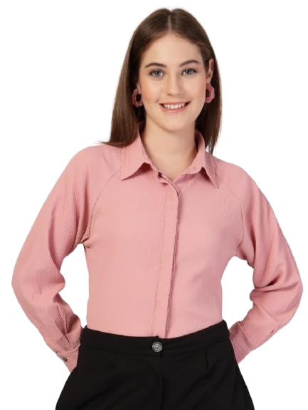 Style Quotient Women Pink Smart Casual Shirt