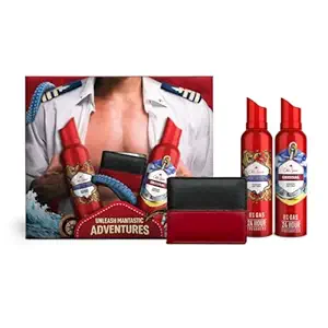Old Spice Mantastic Adventures Giftbox | Original and Lionpride No Gas Deodorant Body Spray Perfume with Premium Wallet| 140ml each