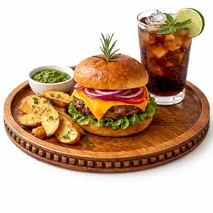 Rustic Farmhouse Wooden Serving Tray for Coffee Table Decorative Platter