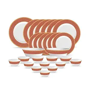 La Opala Diva Sovrana Collection Opal Glass Crockery for Family of 6