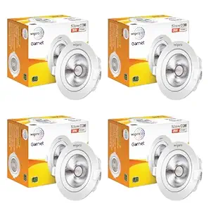 Wipro Garnet 3 W Slim COB Downlight for False Ceiling | Warm White (2700 K)