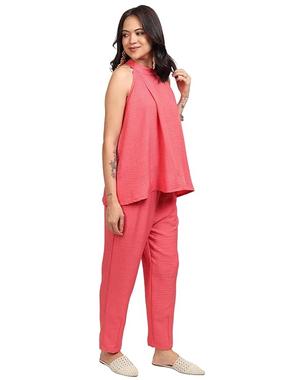 Vishudh Women's Co-ord Set | Trendy Matching Set for Casual & Chic Looks | Stylish Top & Bottom Co-ord for Women
