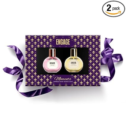 Engage Gift Set - Moments Luxury Perfume Gifts For Women, 100ml, Long Lasting Smell Women Perfume, Best Birthday,Anniversary Gifts by ITC, Eau De Parfum for Girls,Travel Sized Perfume Combo, 50ml x 2