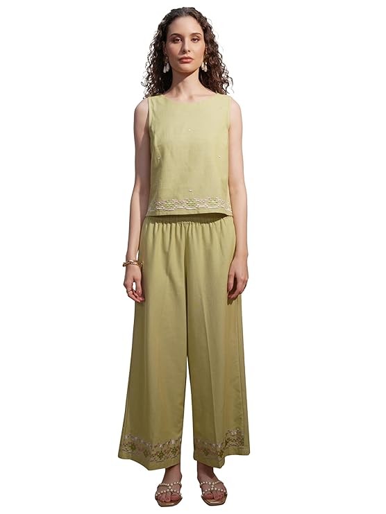 Vishudh Women's Co-ord Set | Trendy Matching Set for Casual & Chic Looks | Stylish Top & Bottom Co-ord for Women