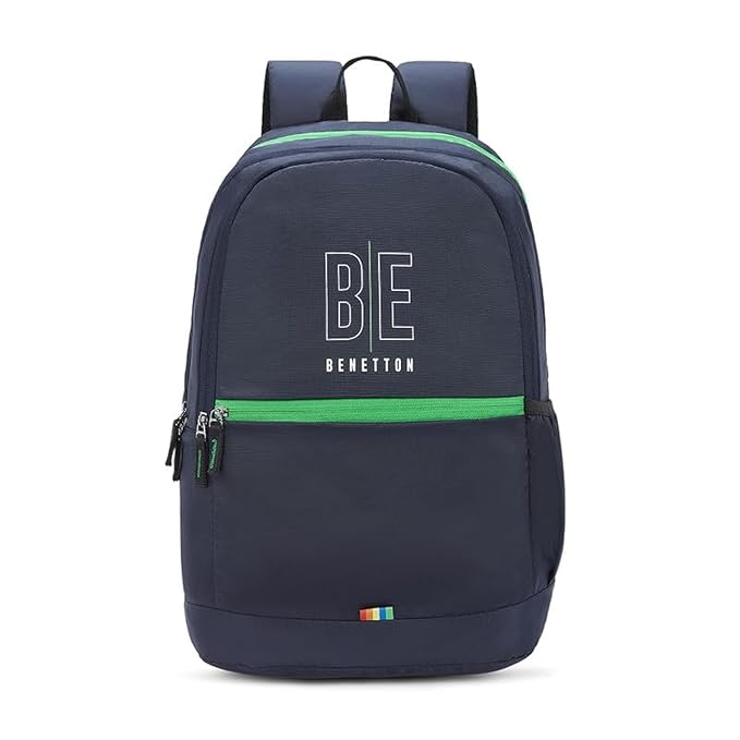 UNITED COLORS OF BENETTON Ming Polyester 25L Non 4 Compartment Laptop Backpack For Unisex - Navy