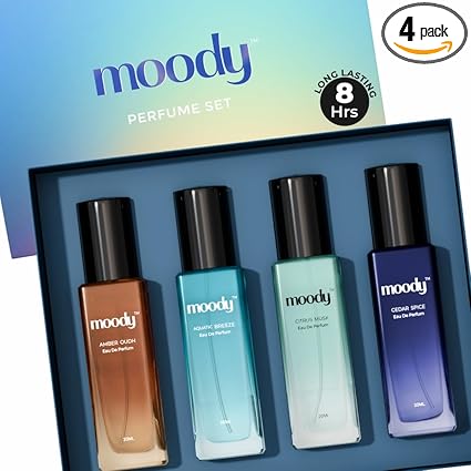 Moody Premium Perfume Gift Set Of 4 For Men | IFRA Certified | Long Lasting
