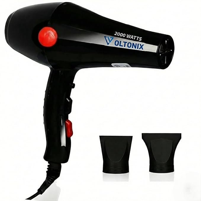 Professional 2000W Hair machine for Women & Men – Hot & Cold Air Settings with 3 Heat & 2 Speed Controls – Removable Concentrator Nozzle – 2m Long Cord
