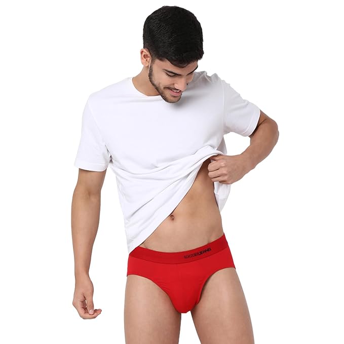 Underjeans Men's Modal Regular Fit Solid Brief