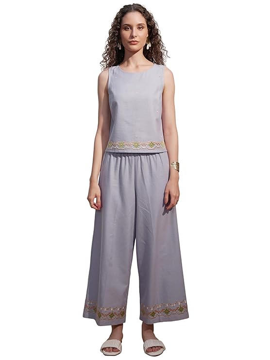 Vishudh Women's Co-ord Set | Trendy Matching Set for Casual & Chic Looks | Stylish Top & Bottom Co-ord for Women