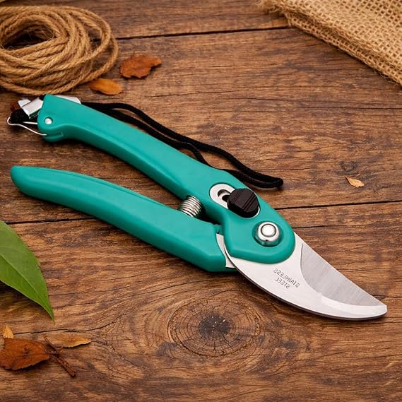 Multipurpose Gardening Scissors Heavy Duty Garden Shears with Stainless Steel Blades and Soft Grip Handles for Pruning, Trimming, Harvesting, and Plant Care(GTK)