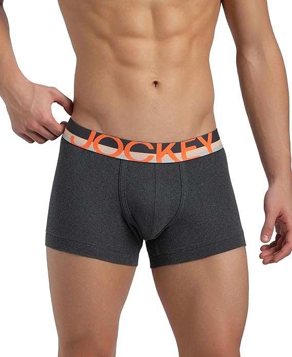 Jockey FP03 Men's Super Combed Cotton Rib Solid Trunk with Ultrasoft Waistband