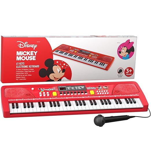 Lifelong Disney Mickey Electronic Piano Keyboard - 61 Keys