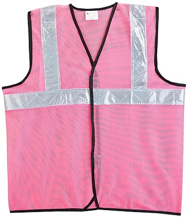 Safety Jacket Reflective High Visibility use For Airport, Construction, Emergency, Landscaping, Paving,Traffic, Sanitation, Security Guard, Engineering jacket,60GSM Mesh, AK-605 (PACK OF 25)