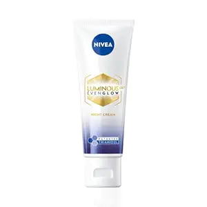 NIVEA Luminous Even Glow Night Cream & Moisturiser | Patented Thiamidol (60X More Effective Than Vitamin C) | Dark Spots & Pigmentation | Hyaluronic Acid Brightening Night Cream for Even Skin Tone & Deep Hydration | 40ml