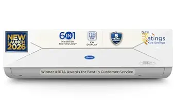 Carrier 1.5 Ton 5 Star AC with Flexicool Inverter Technology