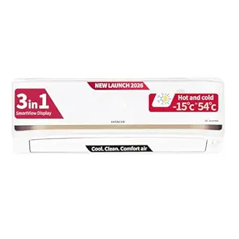 Hitachi 1.5 Ton 3 Star, New star rated, Inverter Split AC
