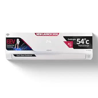 Hitachi 1.5 Ton 3 Star, New star rated, Inverter Split AC(Copper, Wi-Fi, Smart View Display, 4 Way Swing,RAS.D318PCD2BM, White)