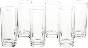 Amazon Brand - Solimo Glass Set (275ml, Transparent) - Set of 6