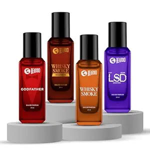 Beardo The Smoke Legacy Pack- Whisky Smoke,Whiskey Smoke Bourbon,GodFather & LSD Perfume for Men (20ml x 4)