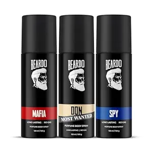 Beardo Deodorant Perfume Body Spray Set For Men (120ml x 3)
