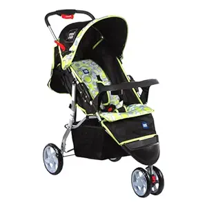 Mee Mee Easy to Push Baby Pram with Quick One-Hand Folding (MM-35 B), Green, 1 Count (Pack of 1)