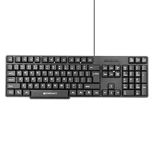 Zebronics Wired Keyboard with 104 Keys, 1.2m Cable, Key, USB Interface, UV-Coated Keys, Retractable Stand, USB Nano Receiver, for PC, Laptop(K65, Black)