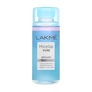 Lakme Biphasic Micellar Face Cleansing Water 100ml | Removes Waterproof Makeup | Oil and Water Formula