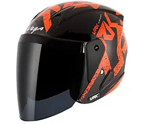 Vega Lark Victor ISI Certified Gloss Finish Lightweight Open Face Helmet