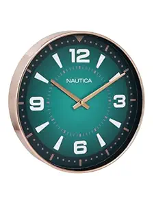 Nautica Modern Wall Clock for Hall with Quartz Silent Sweep Tech