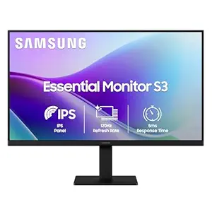 Samsung 27" (68.5 cm) 120hz Flat Monitor|IPS Panel|FHD 1080p (1920 x 1080)|120 Hz|5 ms|Dual HDMI Ports (2EA)|Super Slim Borderless Design|Game Mode|Eye Saver Mode|Wall Mountable|LS27F320GAWXXL|Black