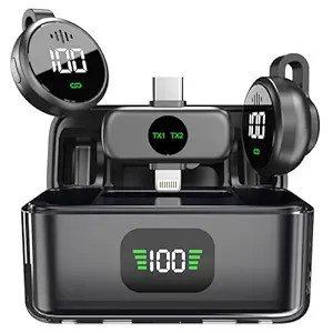 DIGIMORE Wireless Microphone for Youtubers | Magnetic Collar Clip | 3-Level Noise Cancellation | 6Hr Battery | iOS & Android Compatible | Ideal for Content Creation, Youtubers & Vlogging (D-460 Pro)