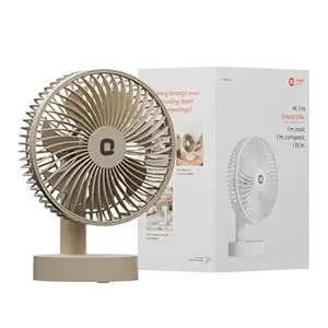 Orient Electric Elfie Rechargeable Personal Fan | 90 Adjustable Airflow | 1800 mAh Battery | 4 Speed Modes | Quiet Operation | USB Type-C Charging | Compact Mini Fan (Beige)