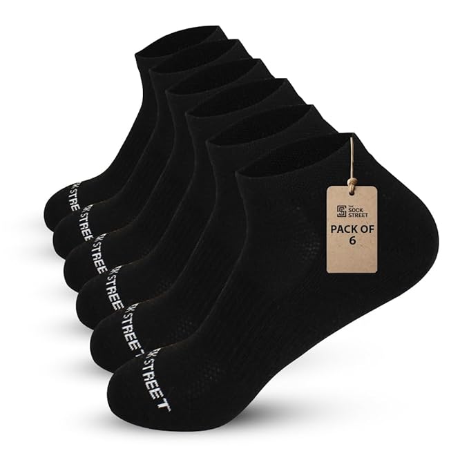 Sports Ankle Socks for Men - Terry Cushioned Low Cut Combo
