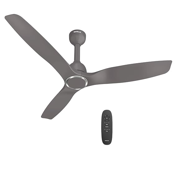 Havells Stealth Slim BLDC 1200 mm Ceiling Fan | Remote Controlled, High Air Delivery Fan | (Pack of 1, Stone Grey)