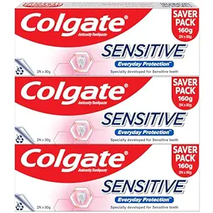 Colgate Sensitive Everyday Protection Toothpaste, For Sensitivity Relief, 480g (Pack of 3 x 160g)