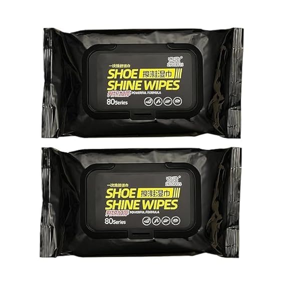 Shoe Wipes & Sneaker Wipes (80 + 80 Count) Pack of 2
