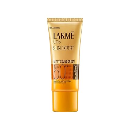 Lakme SPF 50 PA++++ Sunscreen Lotion for Bright Skin | In Vivo Tested | UVA UVB Blue Light Protection | Waterlight| No White Cast | Niacinamide| For All Skin Types | 100 ml