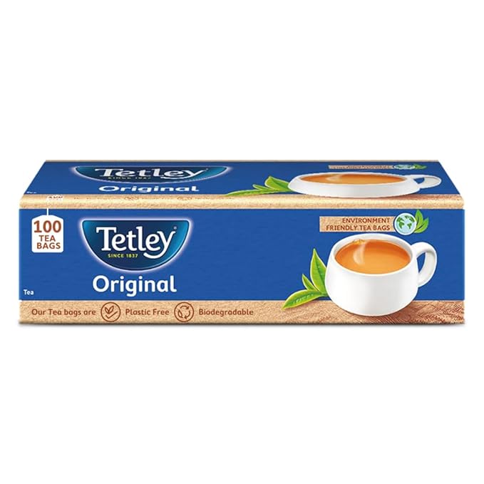 Tetley Original Black Tea, Pack of 100 Tea Bags, 100 grams