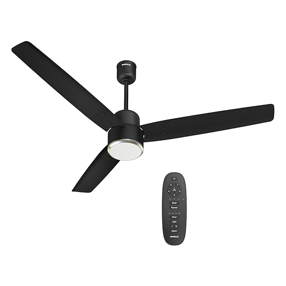 Havells FAB BLDC Underlight 1200 mm Ceiling Fan| 5 Star| Upto 65% Saving| Air Delivery: 235 cmm|Low Wattage: 30W| Low Noise|4 Speed Mode| 380 RPM| 2 Years Manufacturer Warranty (Matt Black)