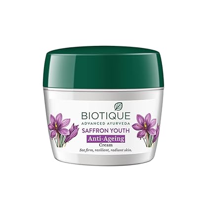 Biotique Saffron Youth Anti-Ageing Cream - 100% Pure Botanical Extracts