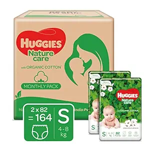 Huggies Nature Care Pants, Small Size (4-8 Kg)
